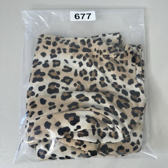 Chicos Tunic Animal Mix Top Leopard Size S Hi Lo Hem Exotic 3/4 sleeve - Picture 10 of 10